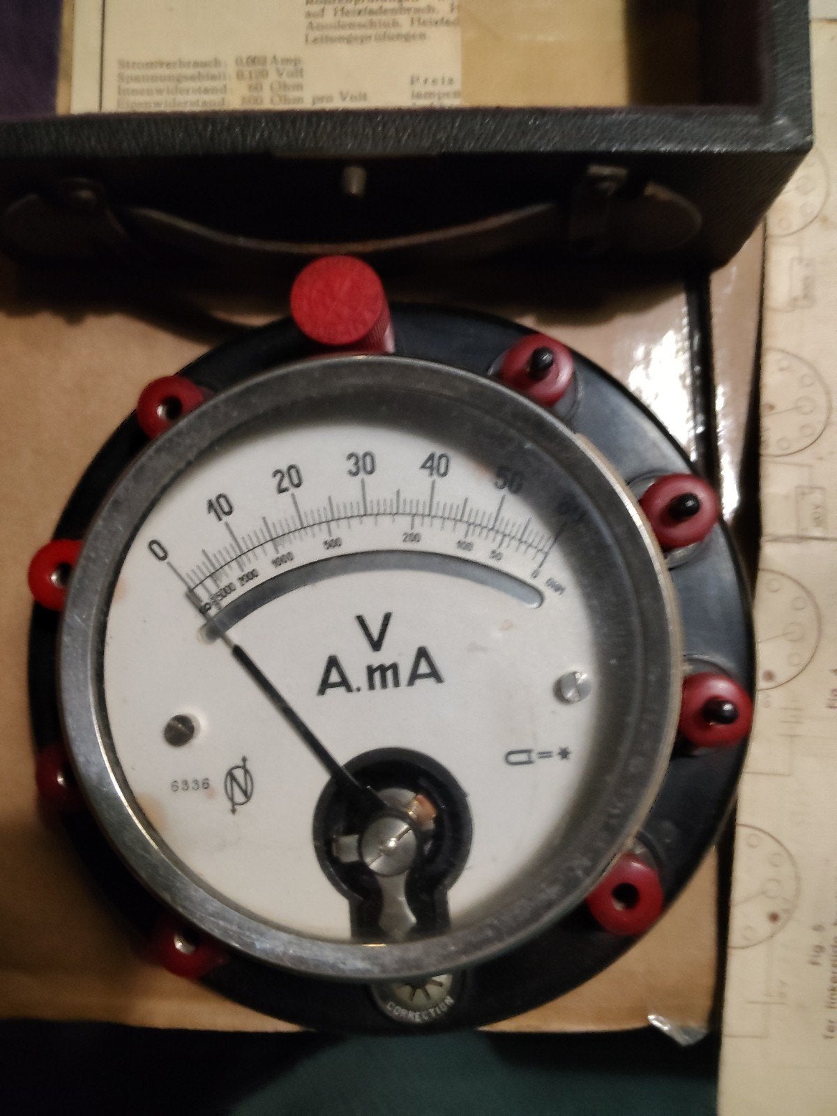 Vintage Neuberger Universal-Instrument Voltmeter Ammeter, Antiek en Kunst, Ophalen of Verzenden