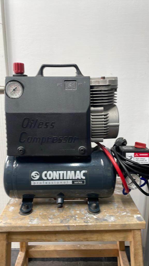 Contimac compressor  6 liter, Doe-het-zelf en Verbouw, Compressors, Zo goed als nieuw, 6 tot 10 bar, Minder dan 25 liter, Minder dan 200 liter/min