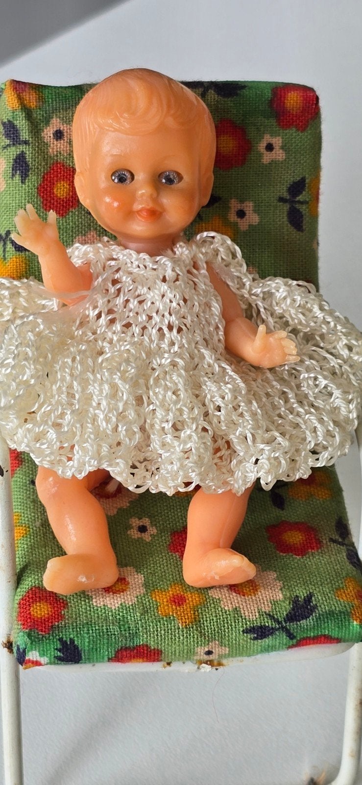 Vintage Galba miniatuur babypopje jaren 60/70, Verzenden, Zo goed als nieuw, Popje