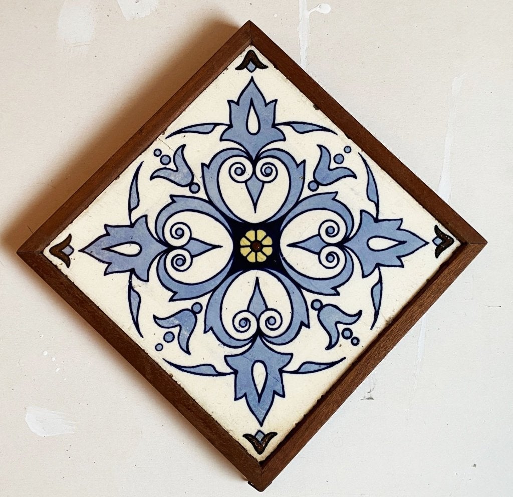 Jugendstil - art-deco tegel. 20x20cm, Antiek en Kunst, Ophalen of Verzenden