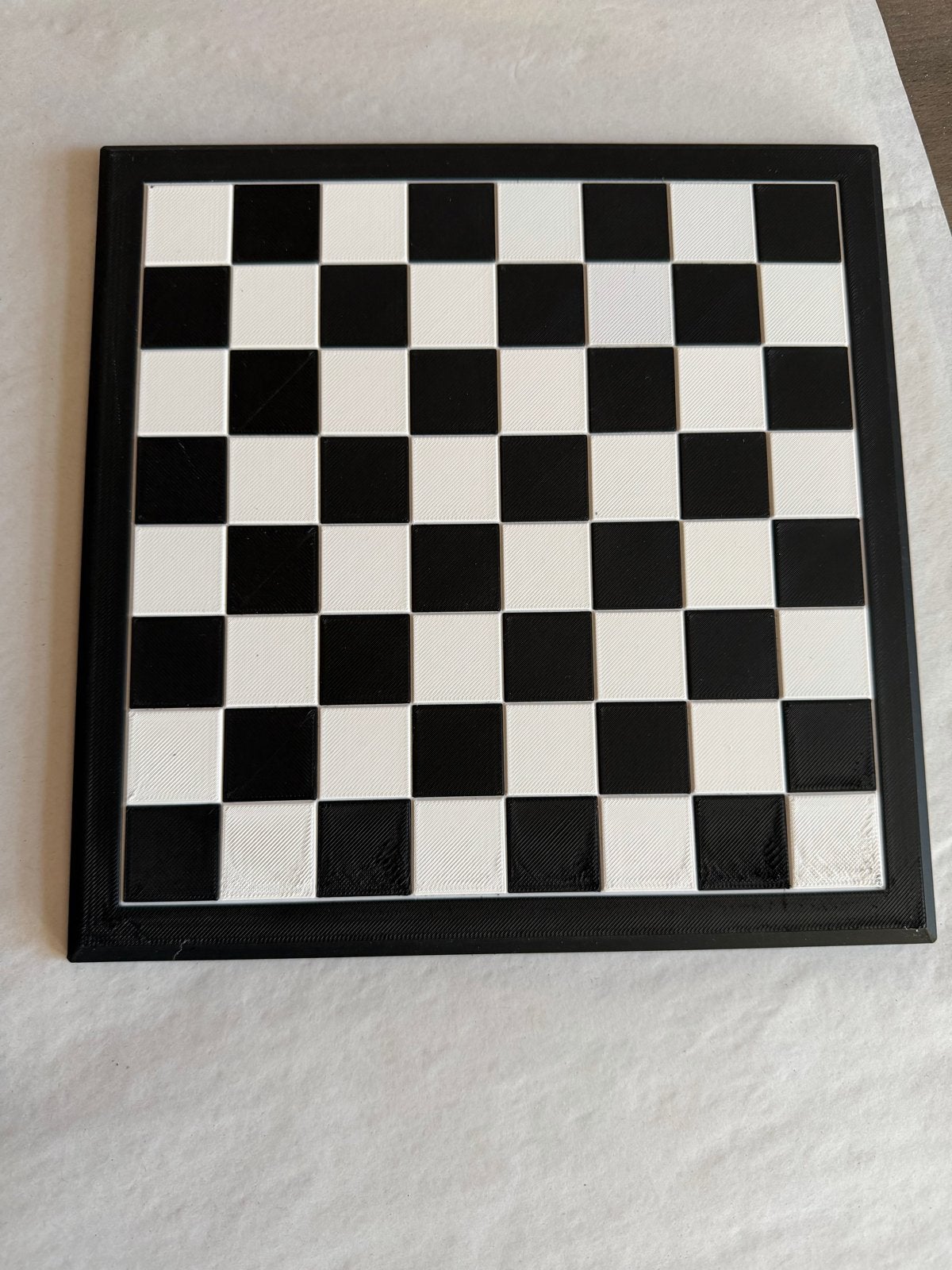 3D geprint schaakbord 23x23 cm met optionele schaakstukken, Een of twee spelers, Ophalen of Verzenden, Zo goed als nieuw