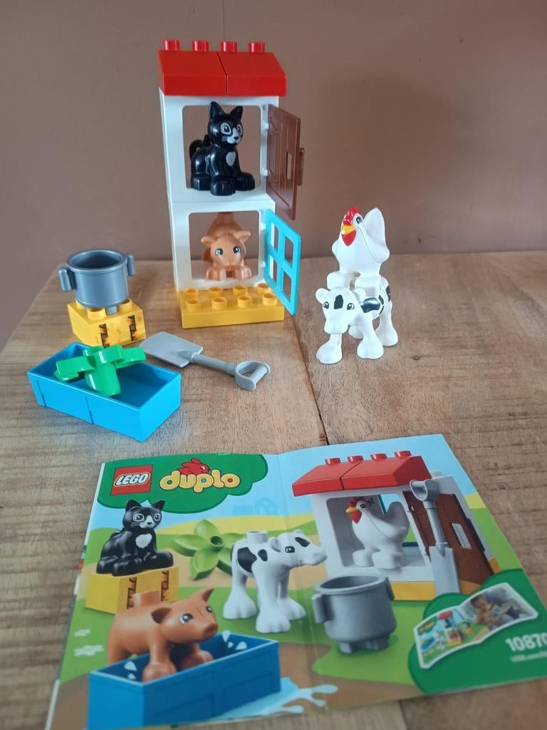 Duplo 10870 - Dierenset kinderboerderij, Gebruikt, Overige thema's, Duplo, Complete set