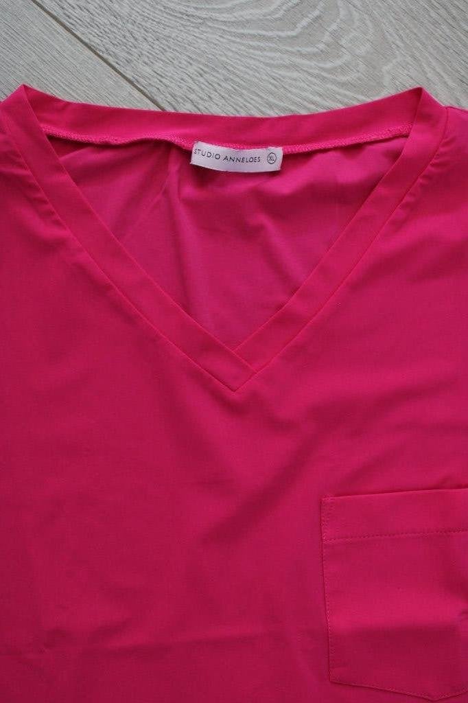 STUDIO ANNELOES v-hals shirt fuchsia XL /NIEUW, Kleding | Dames, Studio Anneloes, Maat 46/48 (XL) of groter, Nieuw, Ophalen of Verzenden