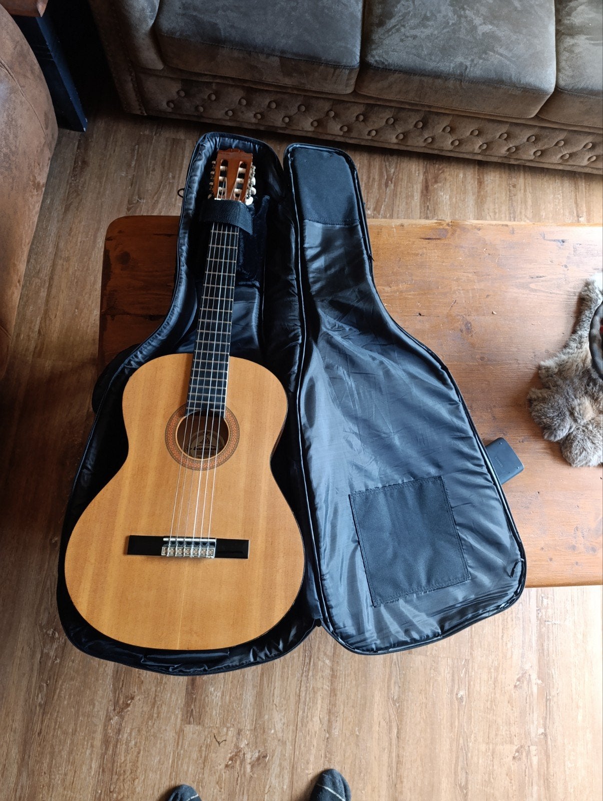 gebruikte akoestische gitaar volledige set voor leren, Ophalen, Gebruikt, Klassieke of Spaanse gitaar