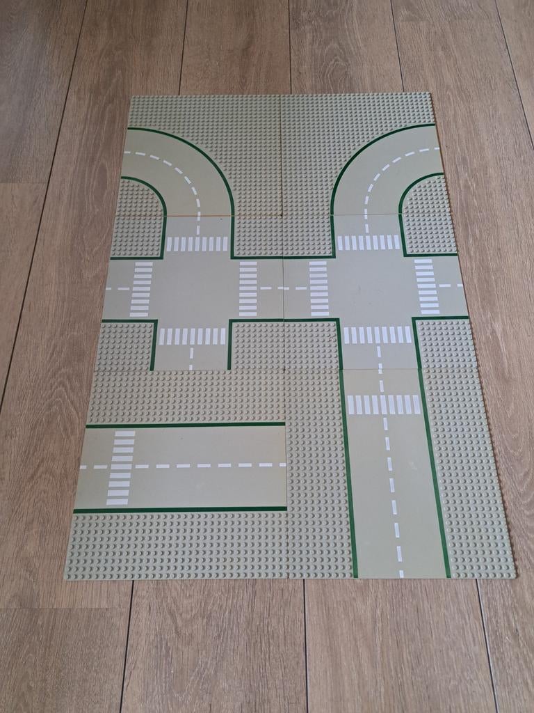 Lego grondplaten vintage wegen (set van 6), Lego, Ophalen of Verzenden, Grondplaat, City