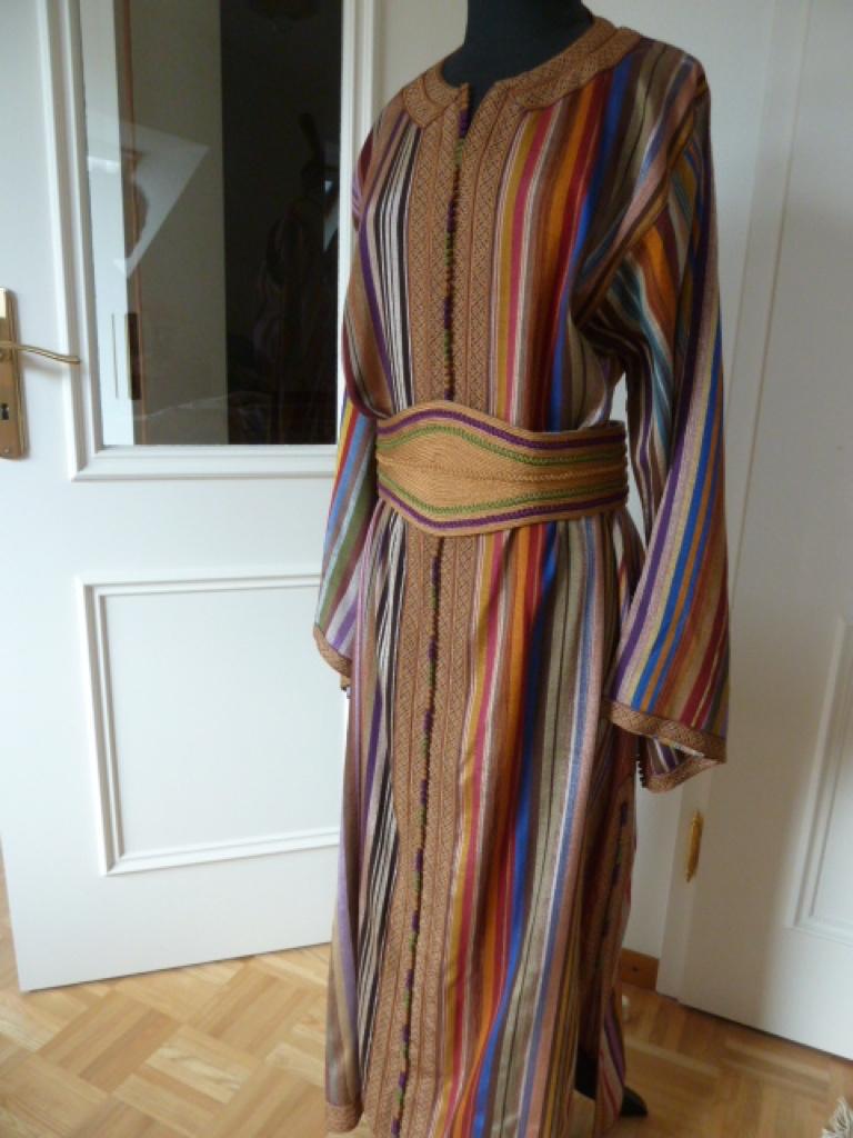 Marokkaanse kaftan, regenboog, handmade Marrakesh, mt. 38/42, Maat 38/40 (M), Overige typen, Overige kleuren, Verzenden