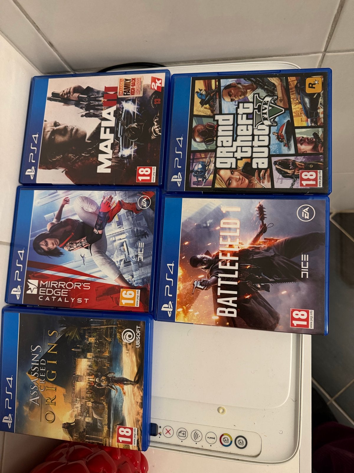 PS4 games te koop: Mafia III, GTA V, Mirror's Edge,Battlefi, Avontuur en Actie, Gebruikt, Vanaf 18 jaar, 1 speler