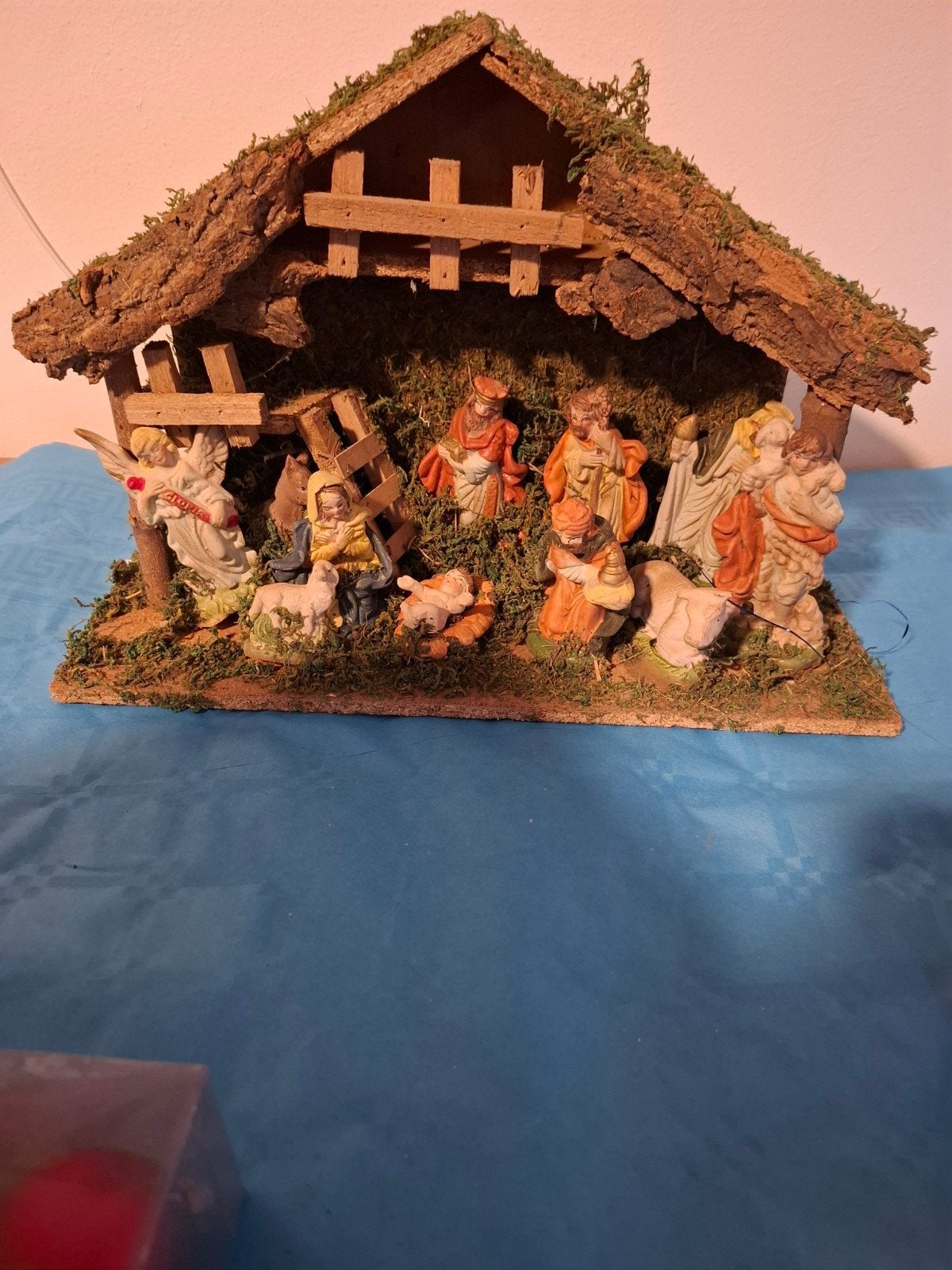 ouderwetse kerststal, Ophalen of Verzenden, Zo goed als nieuw