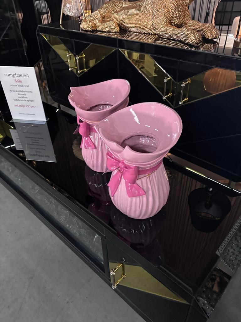 Richmond Interiors vaas bowenn pink, Huis en Inrichting, Woonaccessoires | Vazen, Ophalen, Overige materialen, Overige kleuren