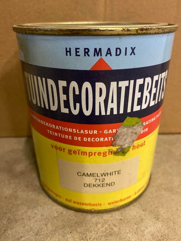 Hermadix Tuindecoratiebeits Camelwhite 712 Dekkend, Onbekend, Nieuw, Ophalen of Verzenden, Onbekend