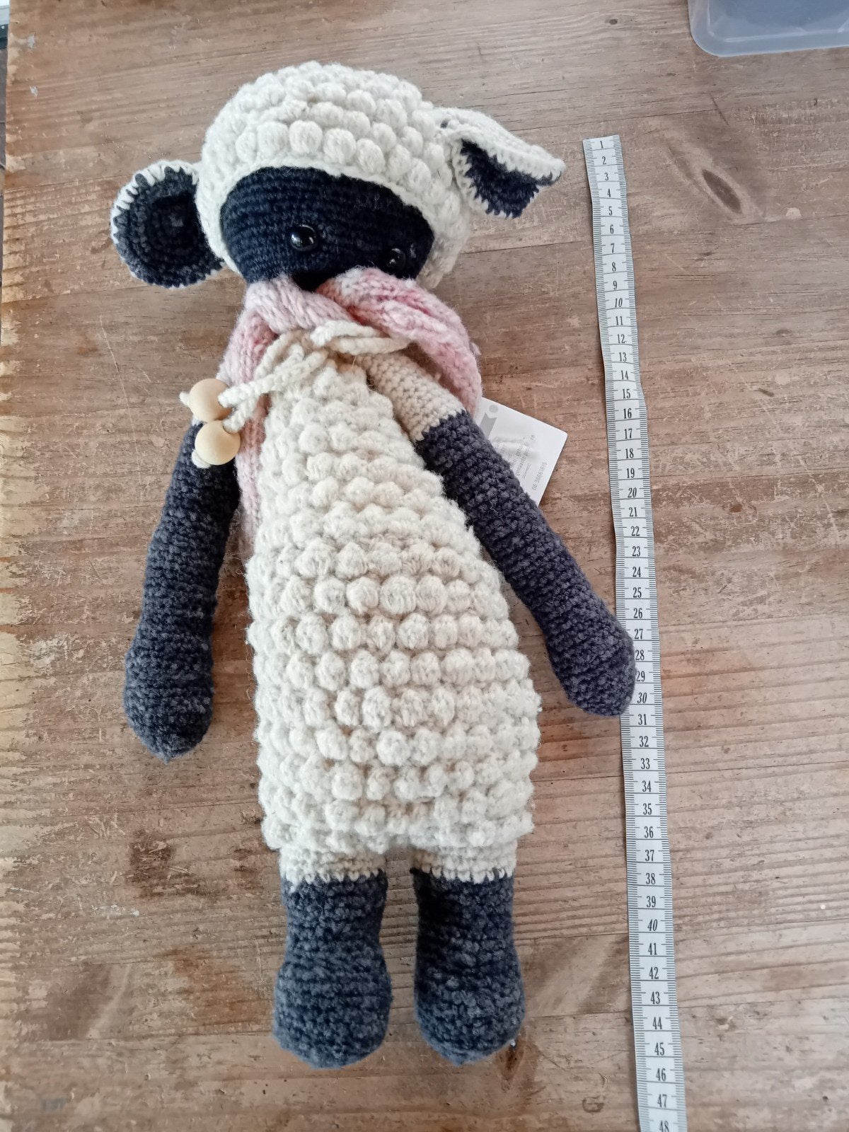 Lalylala schaap handgemaakt van 100% schapenwol 45 cm, Ophalen, Handgemaakt, Overige typen, Zo goed als nieuw