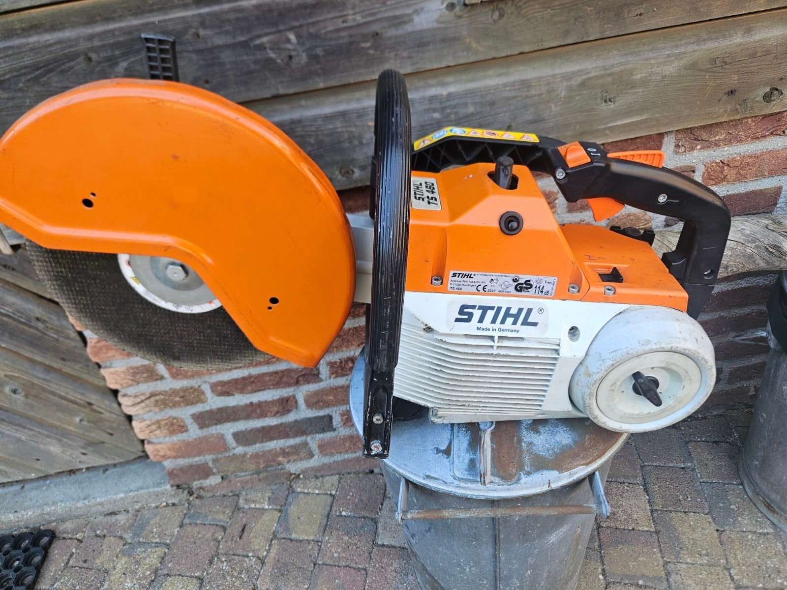 Stihl betonzaag TS460, 70 mm of meer, Overige typen, Ophalen of Verzenden, Zo goed als nieuw
