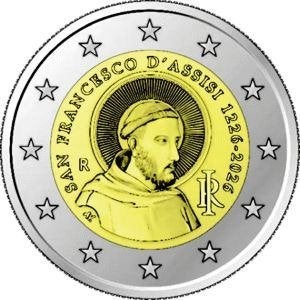 Italië 2 euro 2026 UNC Assisi, Ophalen of Verzenden, Italië, 2 euro, Losse munt