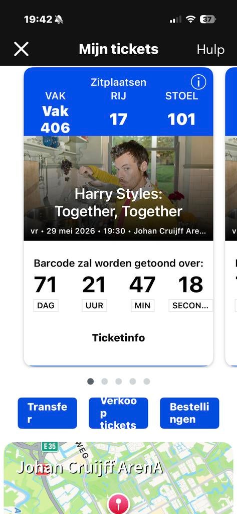 Harry styles kaarten 29 mei vak 406, Drie personen of meer, Mei