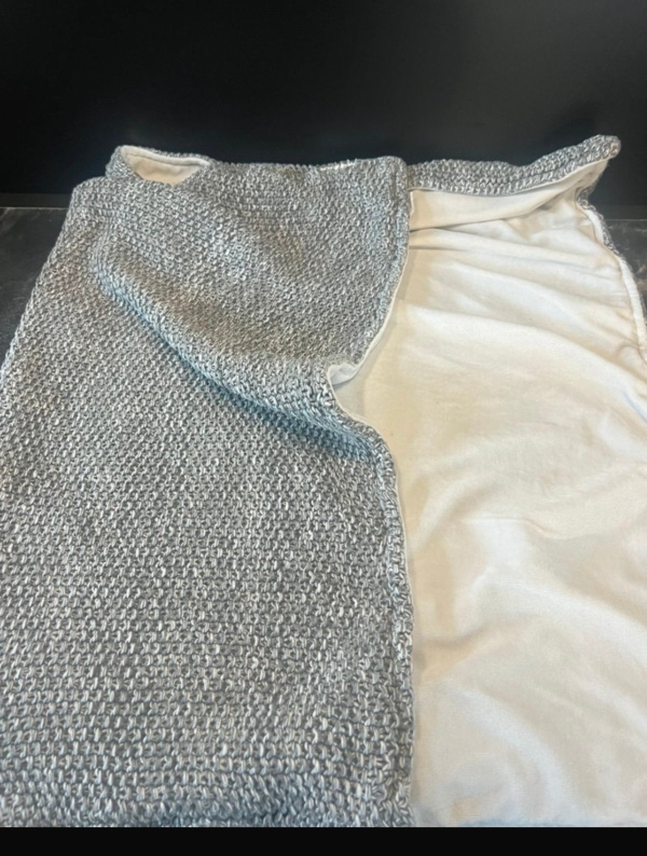 Baby Dekentje b-boo baby grijs met creme 75x100 cm, Ophalen of Verzenden, Zo goed als nieuw