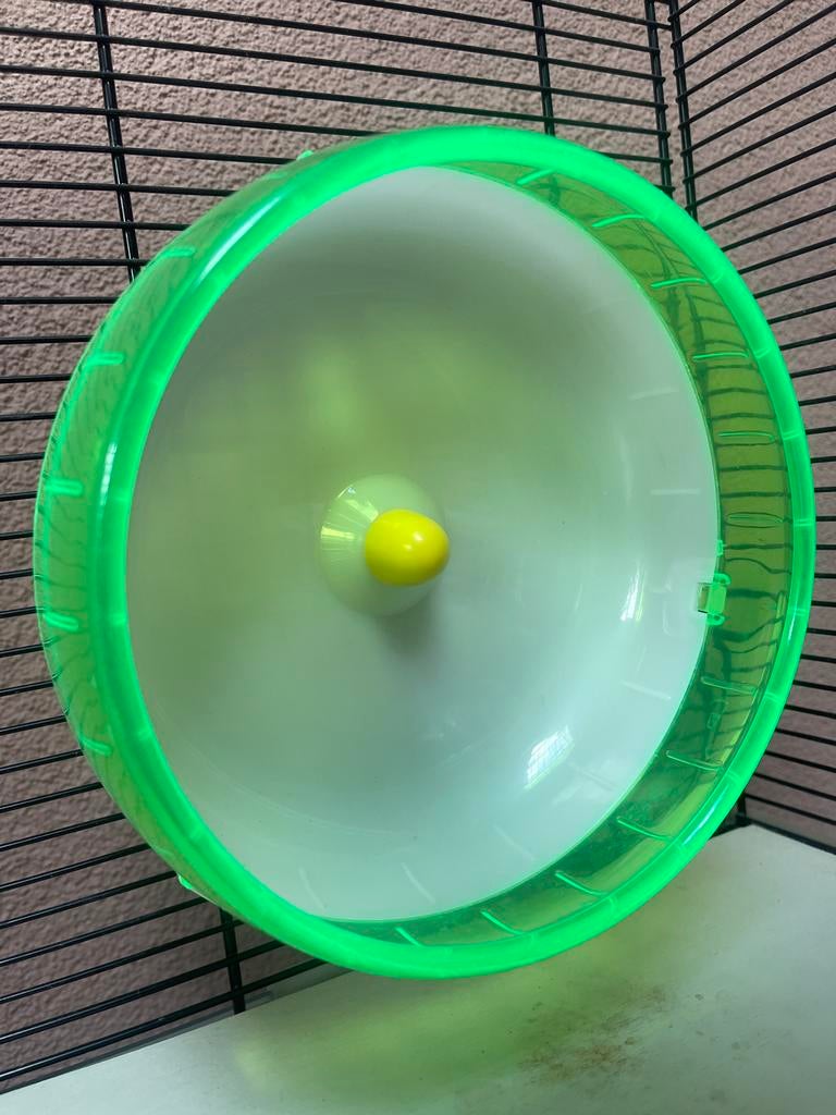 Hamsterwiel: Kaytee silent spinner medium, Dieren en Toebehoren, Knaagdieren en Konijnen | Toebehoren, Ophalen, Zo goed als nieuw