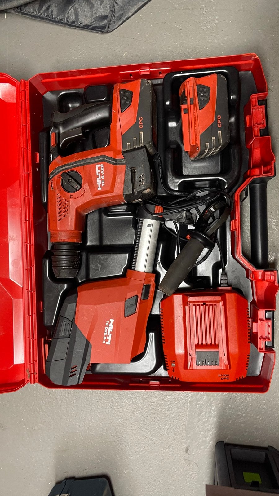 Hilti TE 6-A22 DRS Boorhamer met accu en lader, Ophalen, 600 watt of meer, Boor- en/of Breekhamer, Zo goed als nieuw