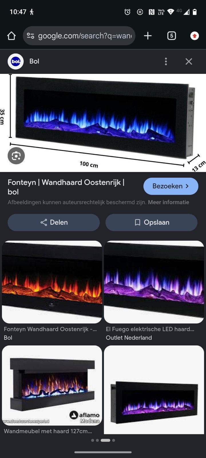 Fonteyn Wandhaard Oostenrijk - Elektrische Haard, Ophalen, Nieuw, Hangende haard, Elektrische haard