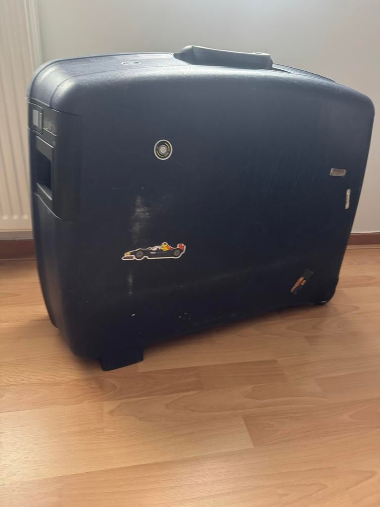 Delsey Koffer Hardcase Blauw met Wieltjes en Slot, Sieraden, Tassen en Uiterlijk, Koffers, Ophalen, Gebruikt, Hard kunststof, 45 tot 55 cm