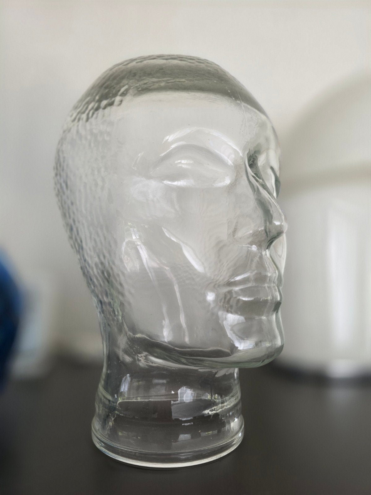 Vintage glazen hoofd mannequin jaren 70 100% gaaf, Ophalen of Verzenden