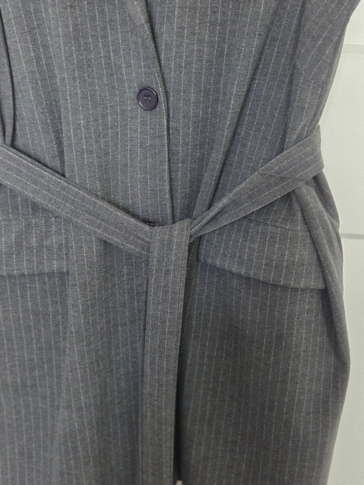Wasabi Concept Rok & Mouwloos Vest/Blazer - Grijs Pinstripe, Kleding | Dames, Wasabi Concept, Ophalen of Verzenden, Nieuw, Grijs