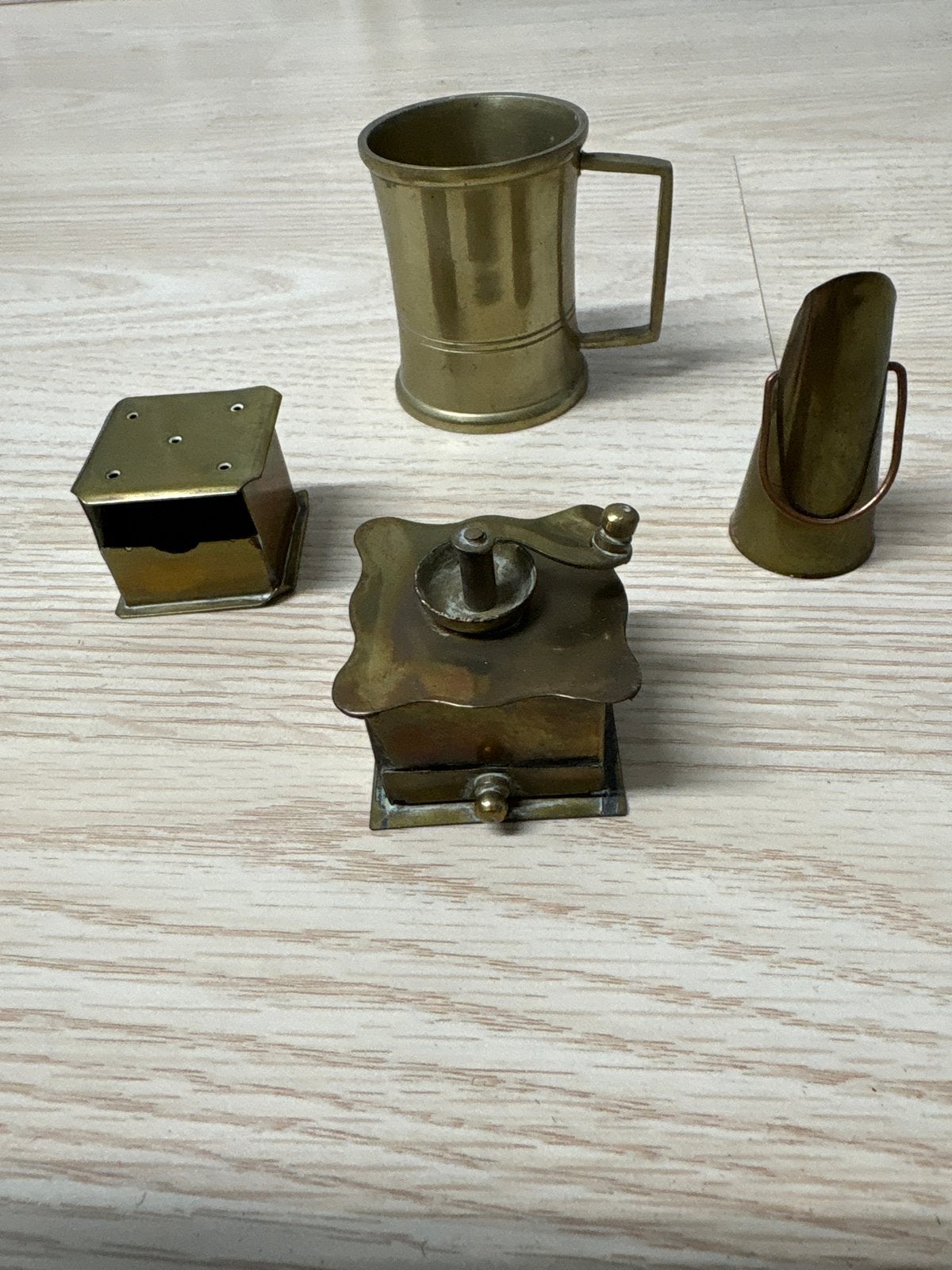 Koperen/Messing Miniaturen Set - Diverse Decoratie, Antiek en Kunst, Ophalen of Verzenden, Koper