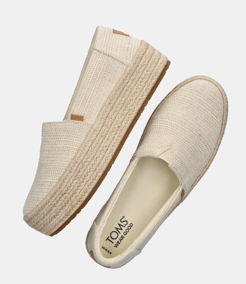 Toms Valencia dames instapper schoen creme 40, Ophalen of Verzenden, Zo goed als nieuw, Beige, Instappers