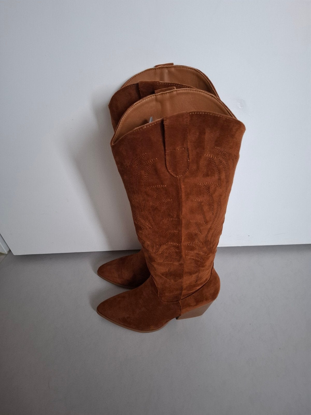 Bruine cowboylaarzen maat 39 zgan, Ophalen of Verzenden, Zo goed als nieuw, Bruin, Hoge laarzen