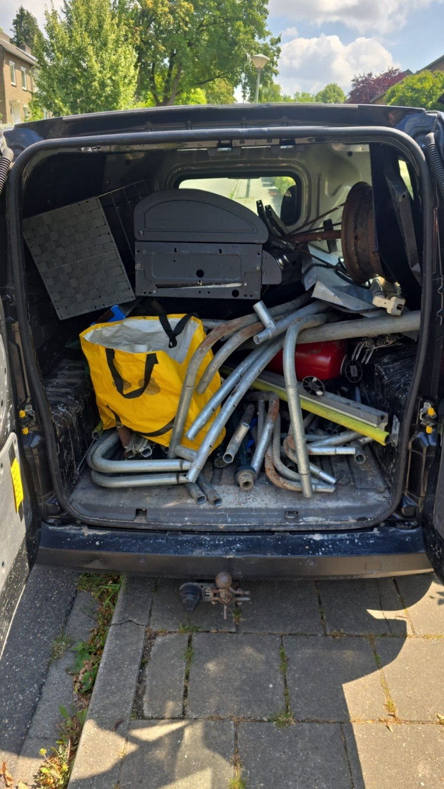 Gratis oud ijzer en metalen opgehaald, Ophalen, Gebruikt
