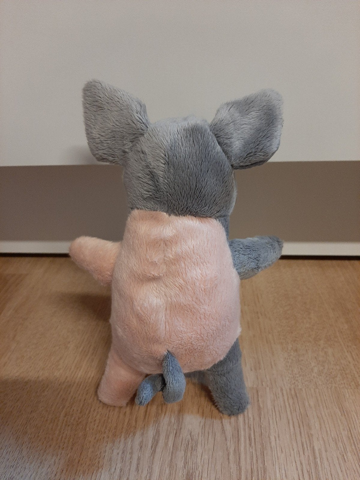 IKEA biggetje knuffel kelgris grijs roze, Ophalen of Verzenden