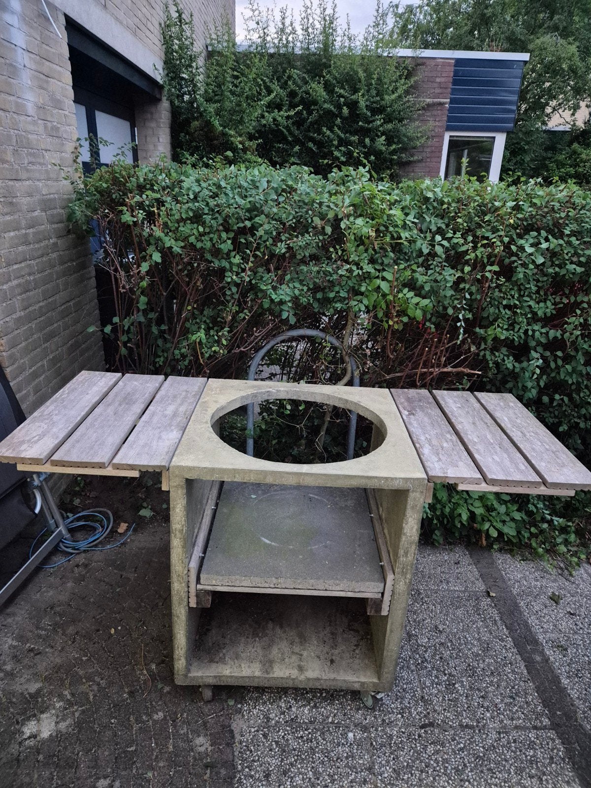 Zelfgemaakte Kamado Buitenkeuken met Werkbladen, Ophalen, Gebruikt, Houtskool, Vrijstaand