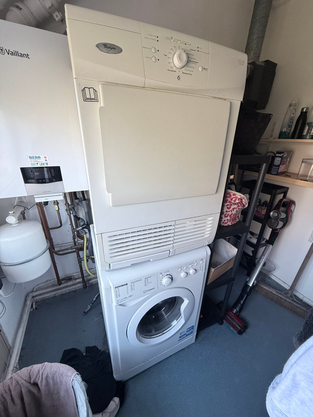 Wasmachine + Droger, Witgoed en Apparatuur, Ophalen, Gebruikt, Voorlader, Kort programma
