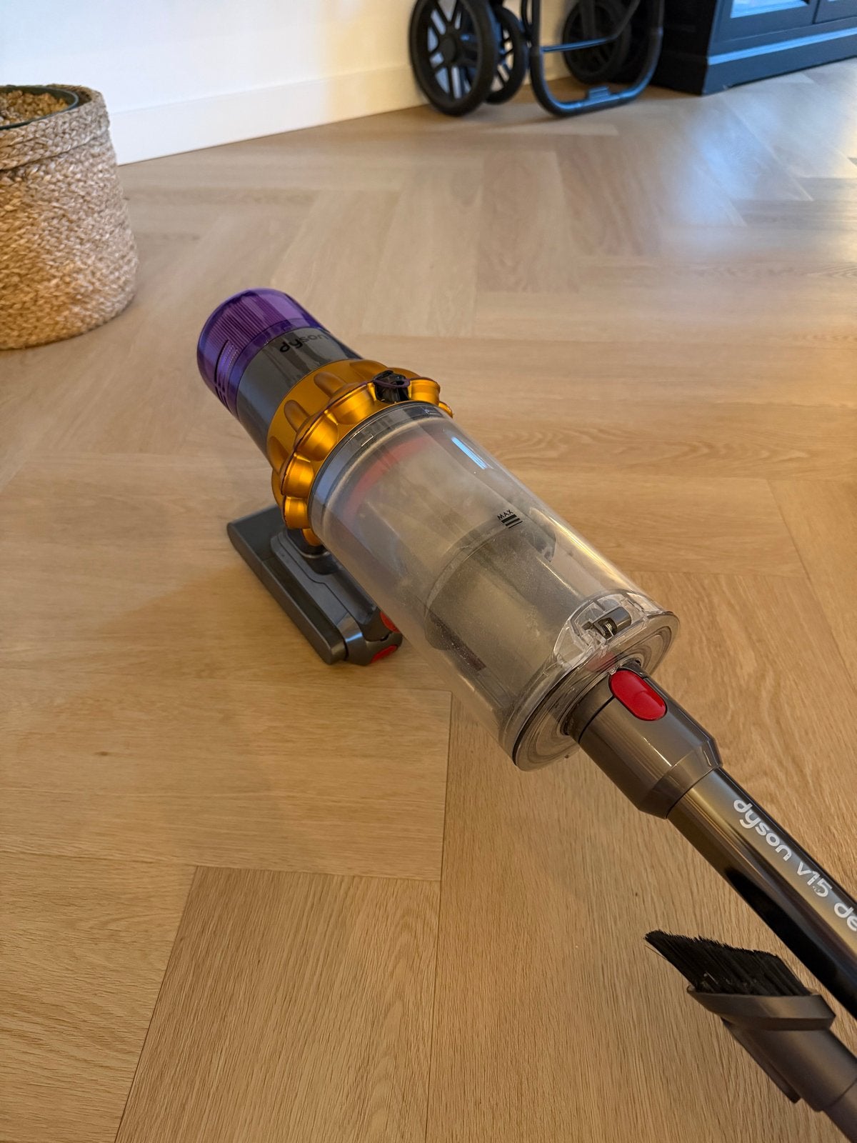 Dyson V15 Detect Absolute - Gebruikt met defect, Gebruikt, Draadloos, Ophalen of Verzenden, Dyson