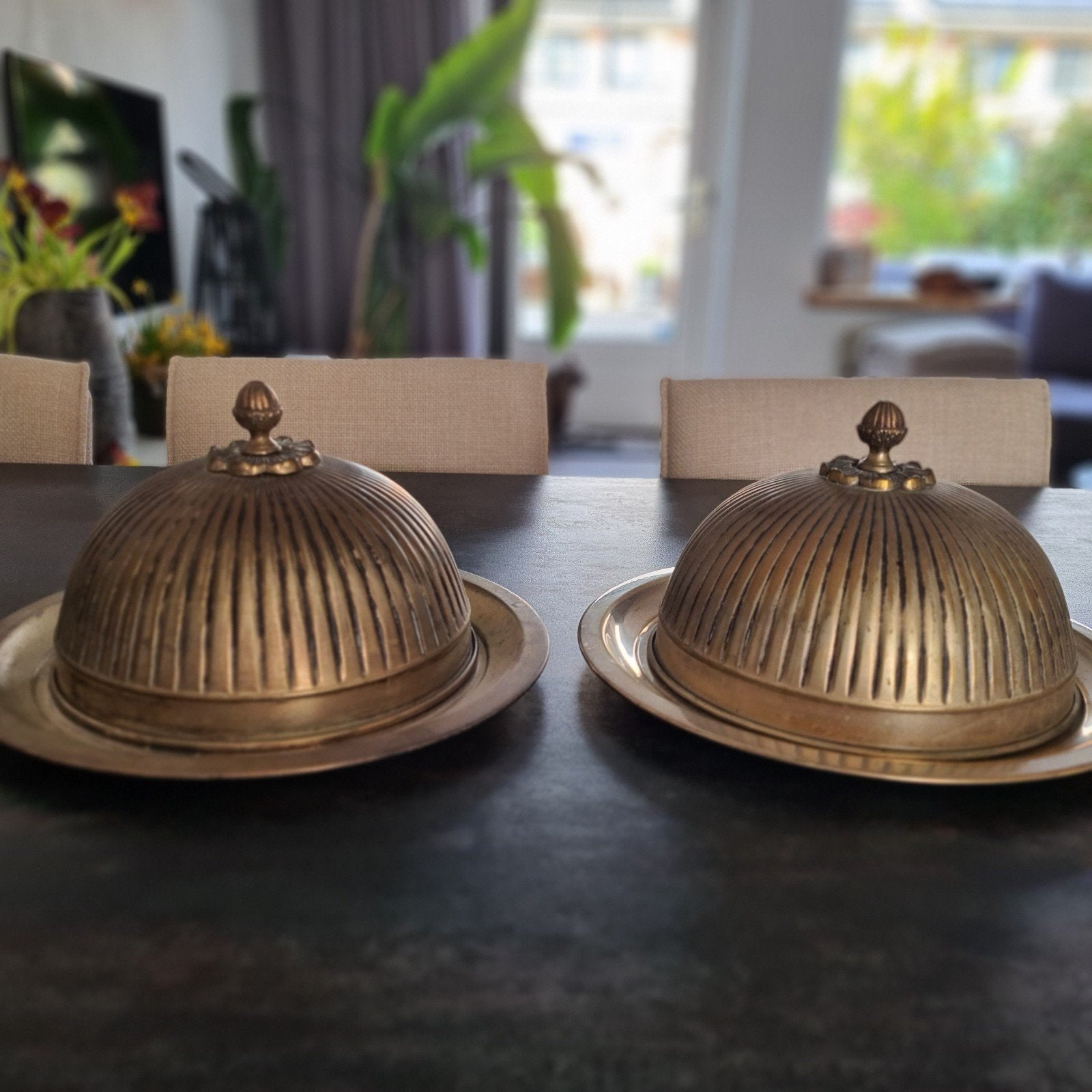 2 verzilverde stolpen, Ophalen, Gebruikt