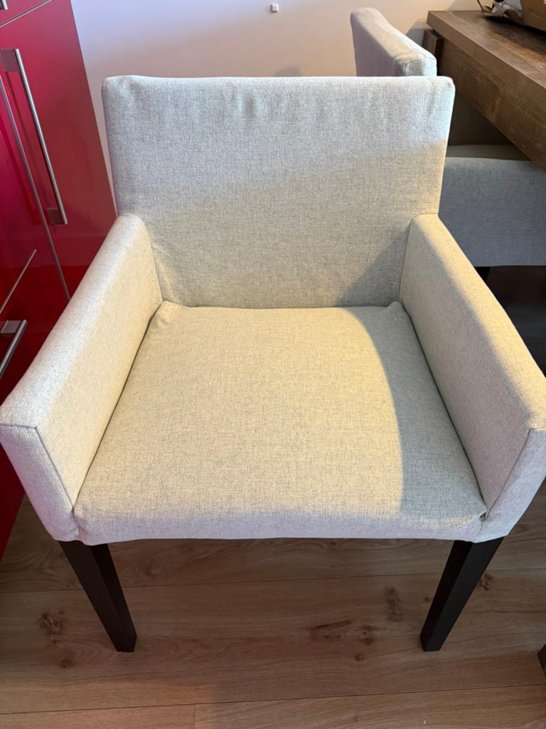 Marenas IKEA stoffen eetkamerstoelen 4 stuks, Huis en Inrichting, Ophalen, Zo goed als nieuw, Grijs