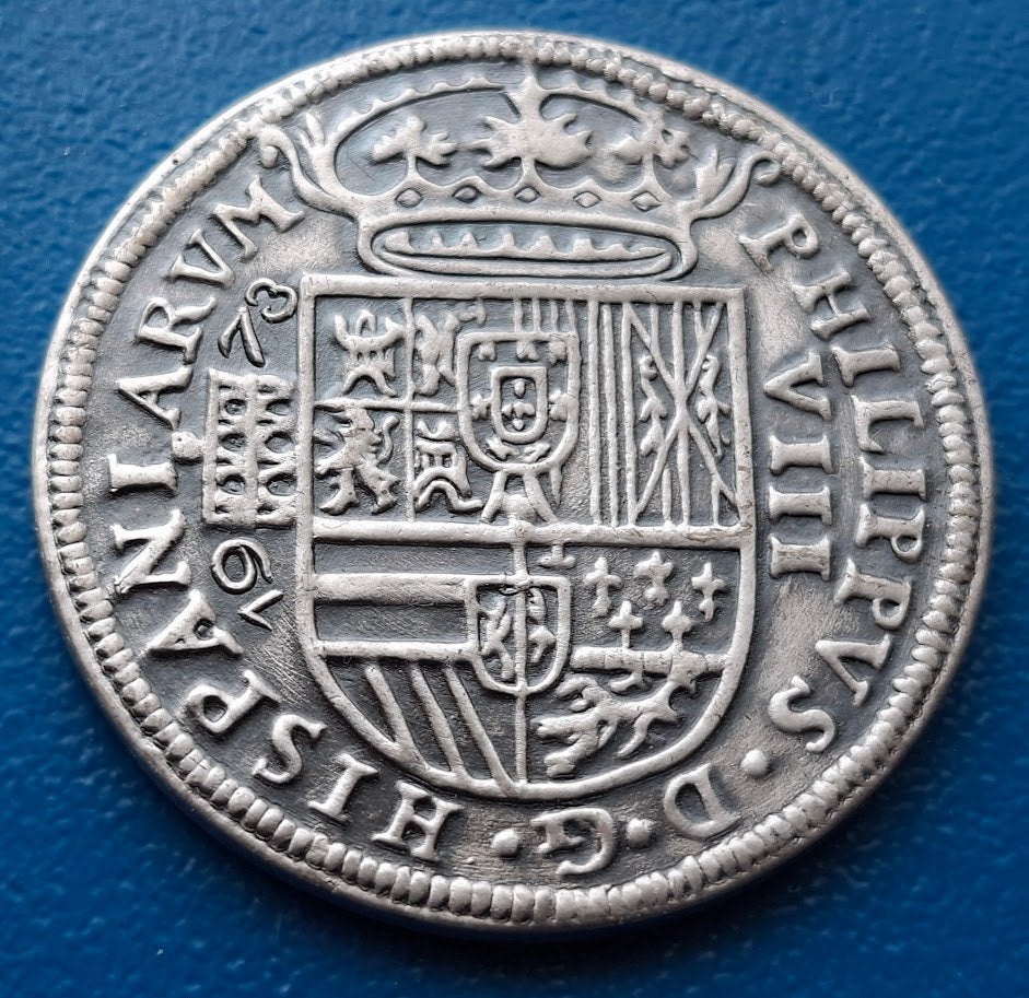 Spanje 8 reales 1590 Replica - 1973, Verzenden, Overige materialen, Nederland