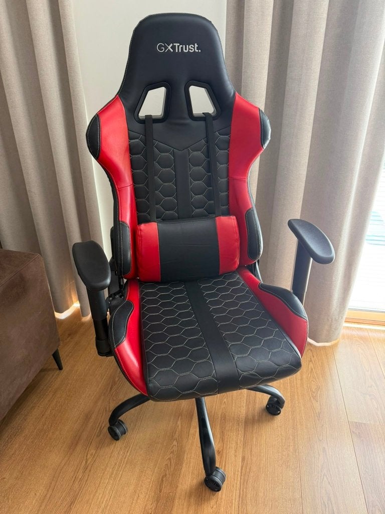Trust GXT 708R Resto Gaming Stoel Rood, Ophalen, Gebruikt, Gaming bureaustoel, Bureaustoel