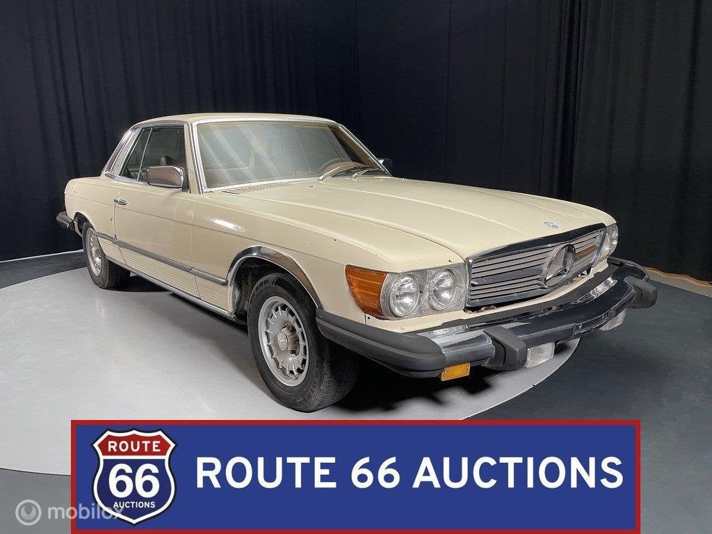 Mercedes-Benz 450 SLC | 1979 | Route 66 Auctions, Auto's, Oldtimers, Overige carrosserieën, Zwart, Mercedes-Benz, Bedrijf