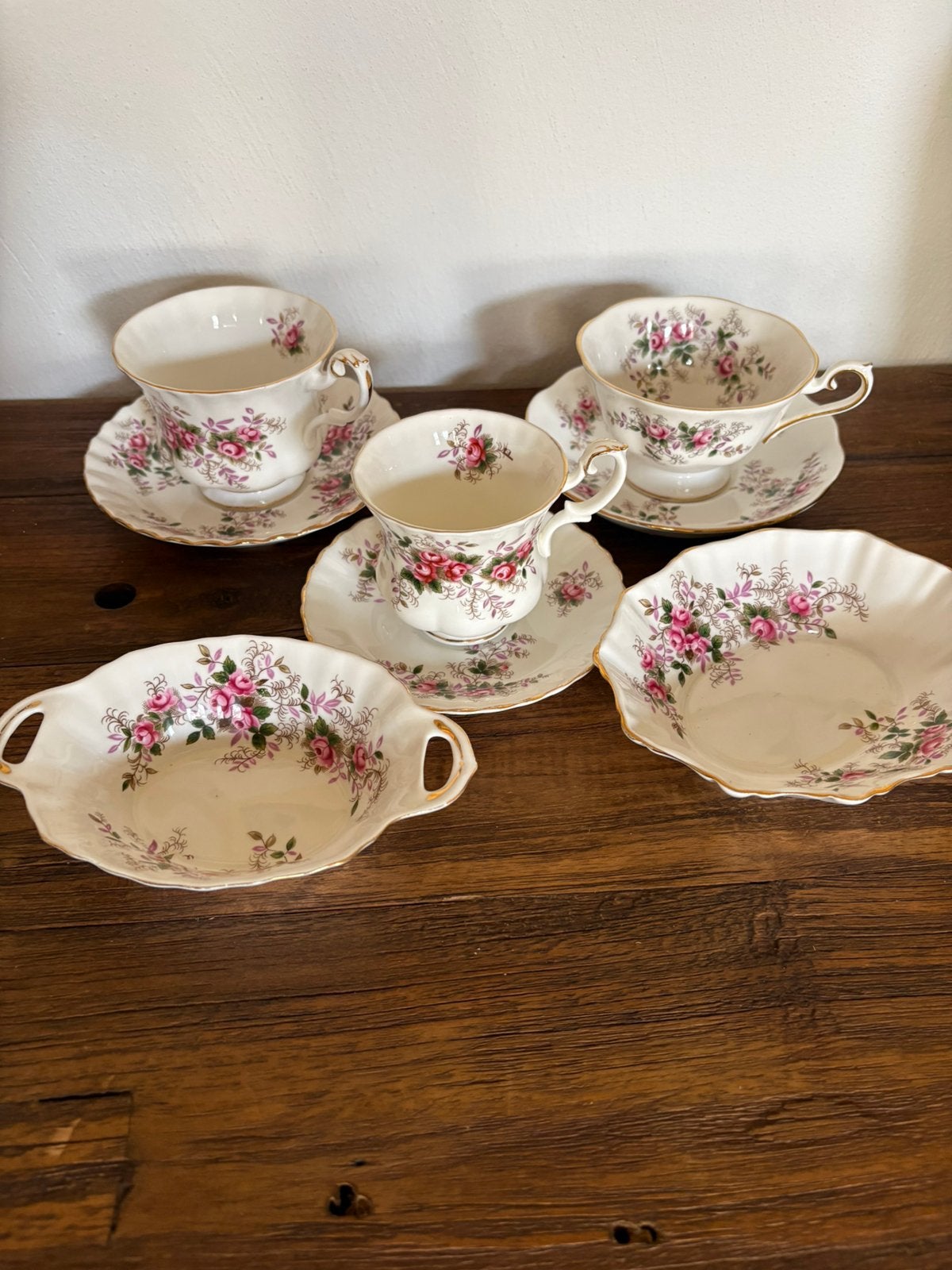 5-delige Royal Albert high tea set – Lavender Rose (3 model), Ophalen of Verzenden