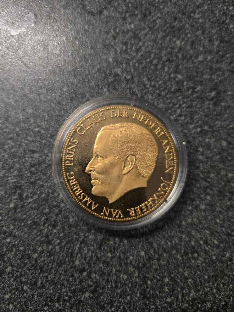 Mooie munt Prins Claus Prins der Nederlanden, Ophalen, Koningin Beatrix, Losse munt, Goud