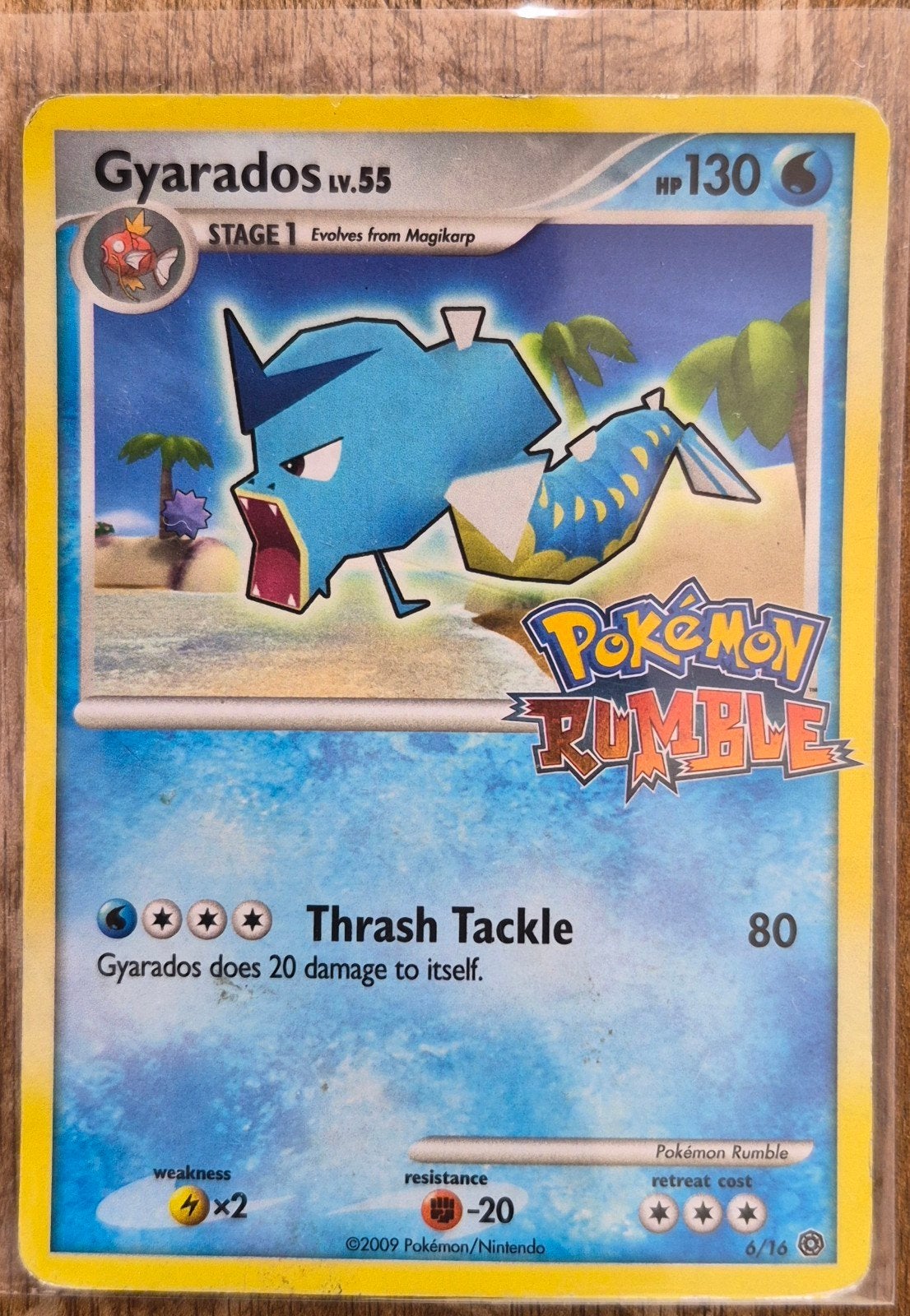 Pokémon Rumble Gyarados LV.55 HP130 Kaart, Hobby en Vrije tijd, Ophalen, Gebruikt, Losse kaart