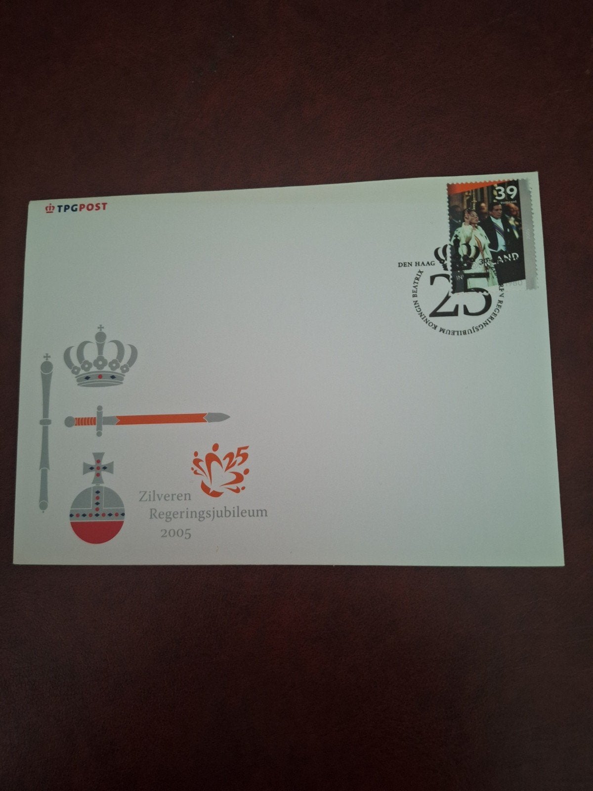 TPG Post Zilveren Regeringsjubileum 2005 envelop, Ophalen of Verzenden