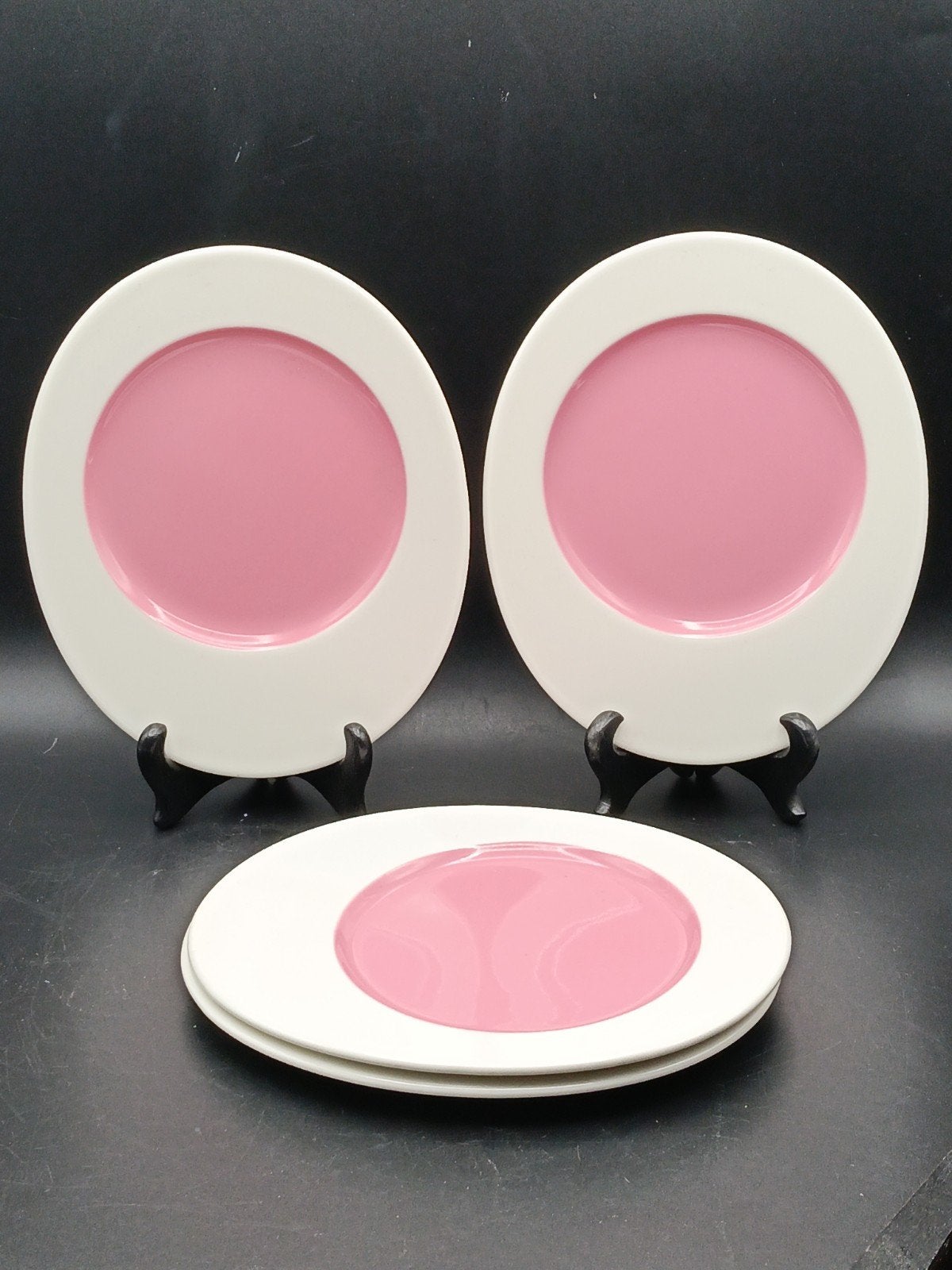 4 Villeroy & Boch  Beach Party Bordjes Roze 20cm, Villeroy & Boch, Ophalen of Verzenden, Zo goed als nieuw, Bord(en)