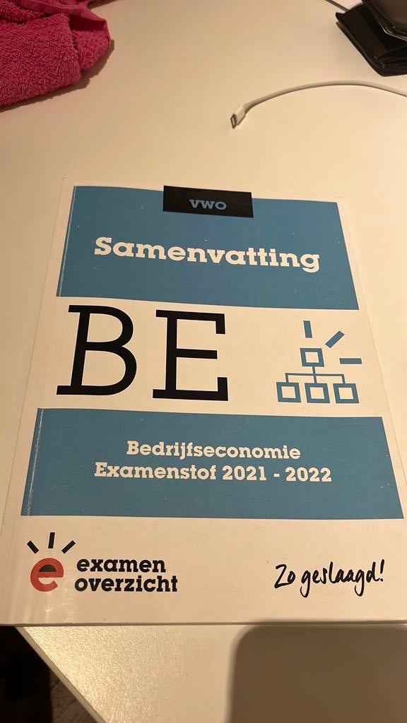 Examenstof Bedrijfseconomie Samenvatting vwo, Ophalen of Verzenden, Nieuw, VWO, Bedrijfseconomie of M&O
