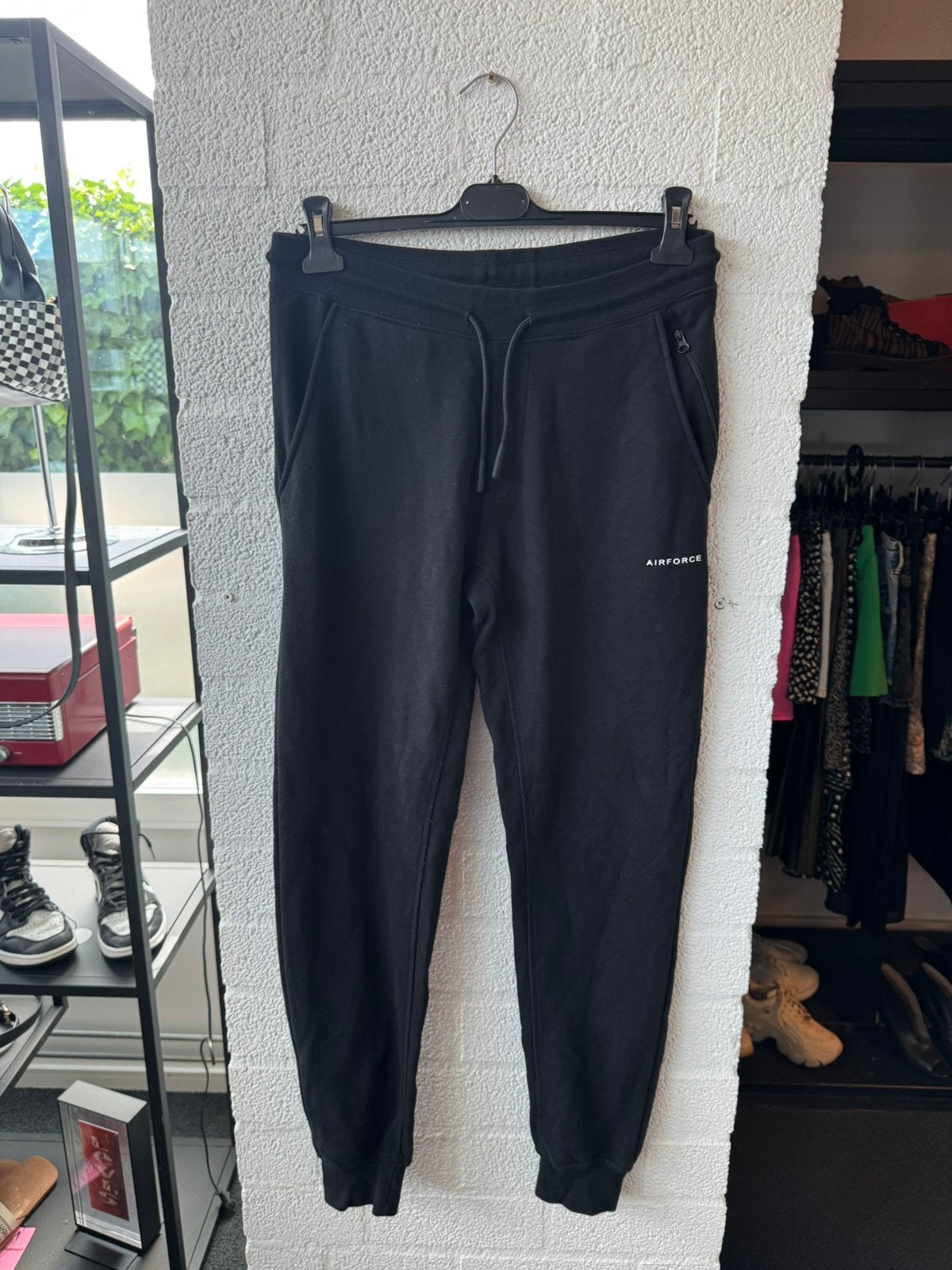 Airforce jogger zwart maat M heren, Ophalen of Verzenden, Zo goed als nieuw, Zwart, Lang