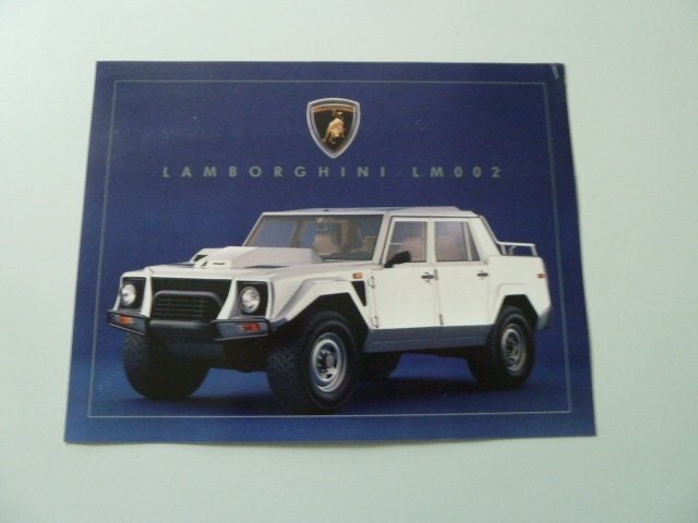 1990 Lamborghini LM002 Brochure USA, Verzenden, Zo goed als nieuw, Overige merken