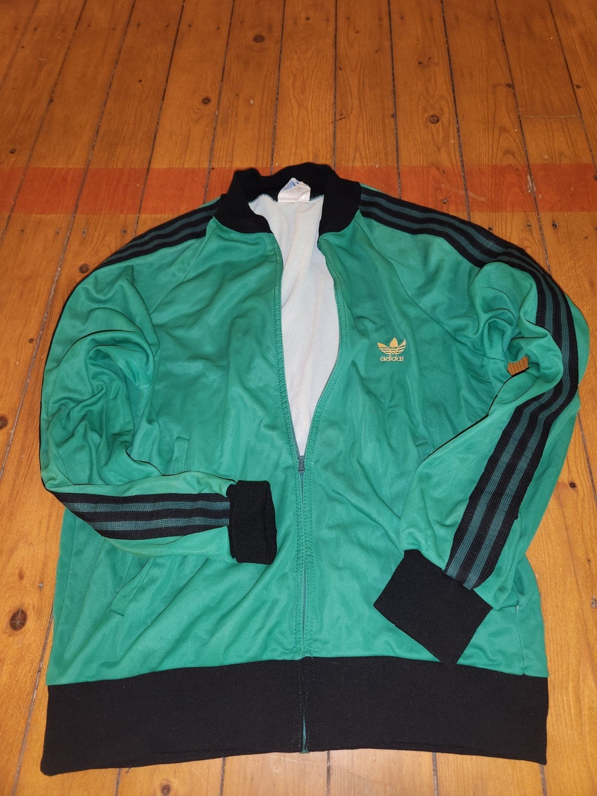 Vintage Adidas ATP Ventex Track Jacket Groen (70s/80s), Ophalen of Verzenden, Gedragen, Adidas