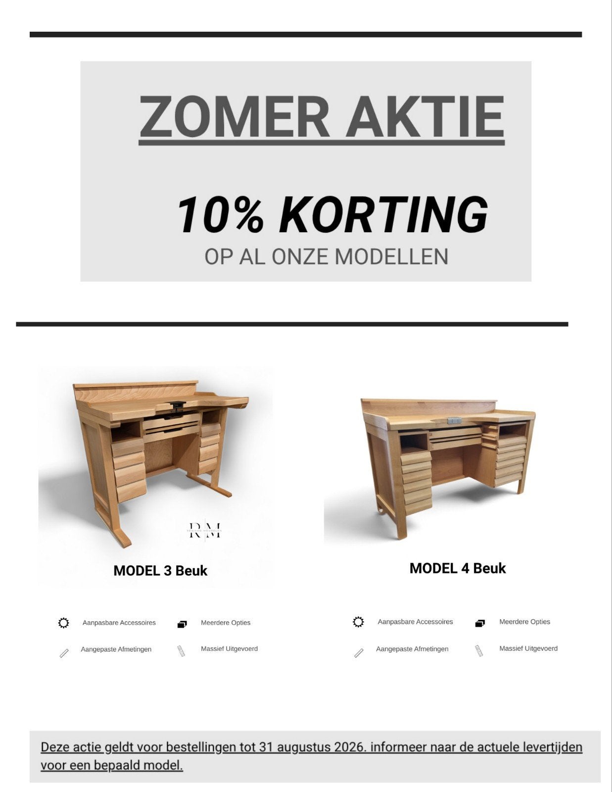 Goudsmid-edelsmeden Werkbanken Aktie, Rewood meubelen, Nieuw, Ophalen of Verzenden, Info@rewoods.nl
