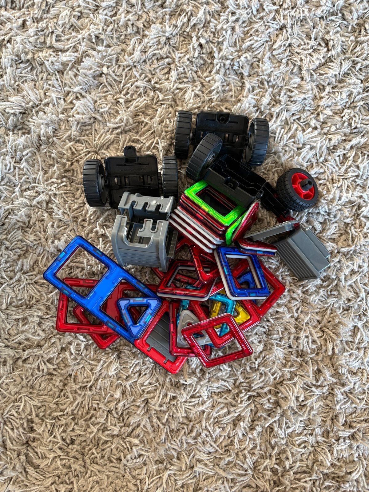 Magnetische bouwblokken met wielen, Ophalen, Gebruikt, Overige merken