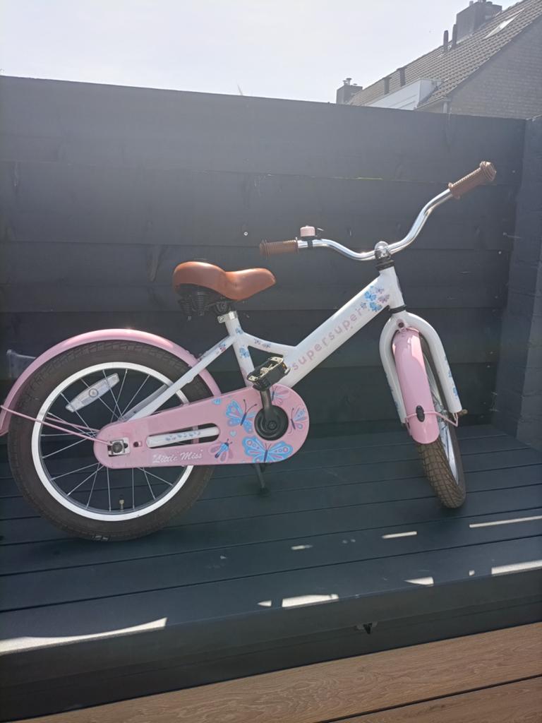 Supersuper Kinderfiets Roze, Ophalen, Gebruikt, 16 tot 20 inch, Supersuper